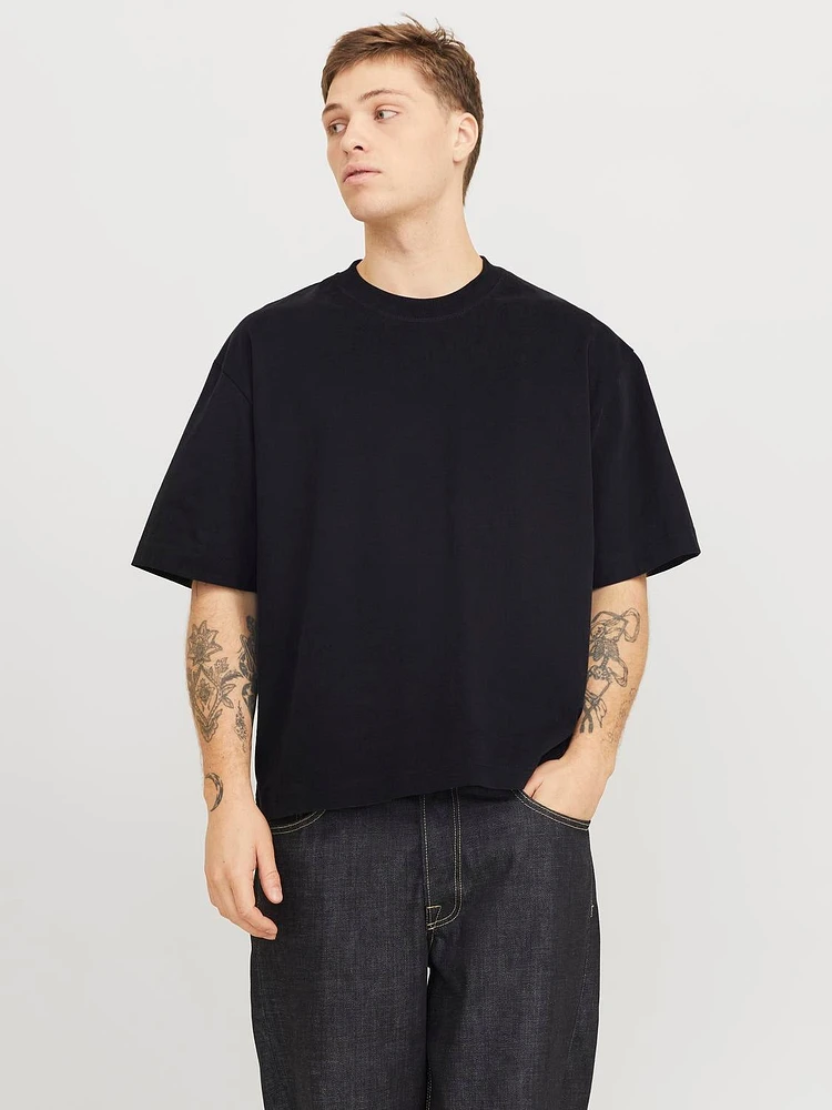 T-shirt Col rond Coupe ample écourtée | Jack & Jones