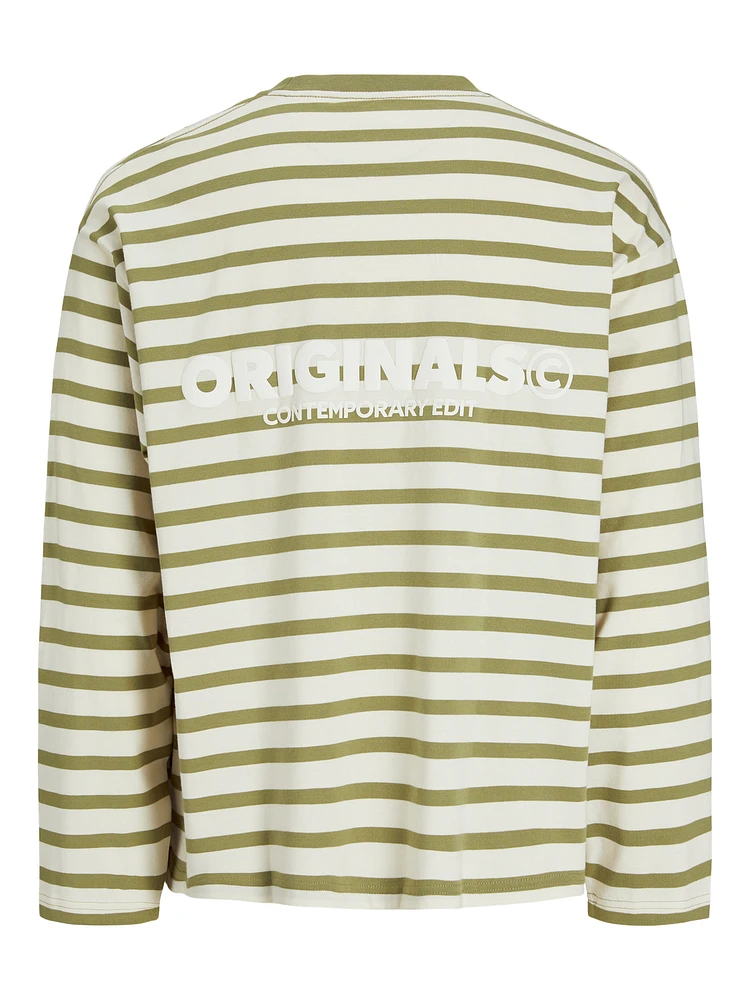 Loose Fit Printed Striped T-Shirt | Jack & Jones