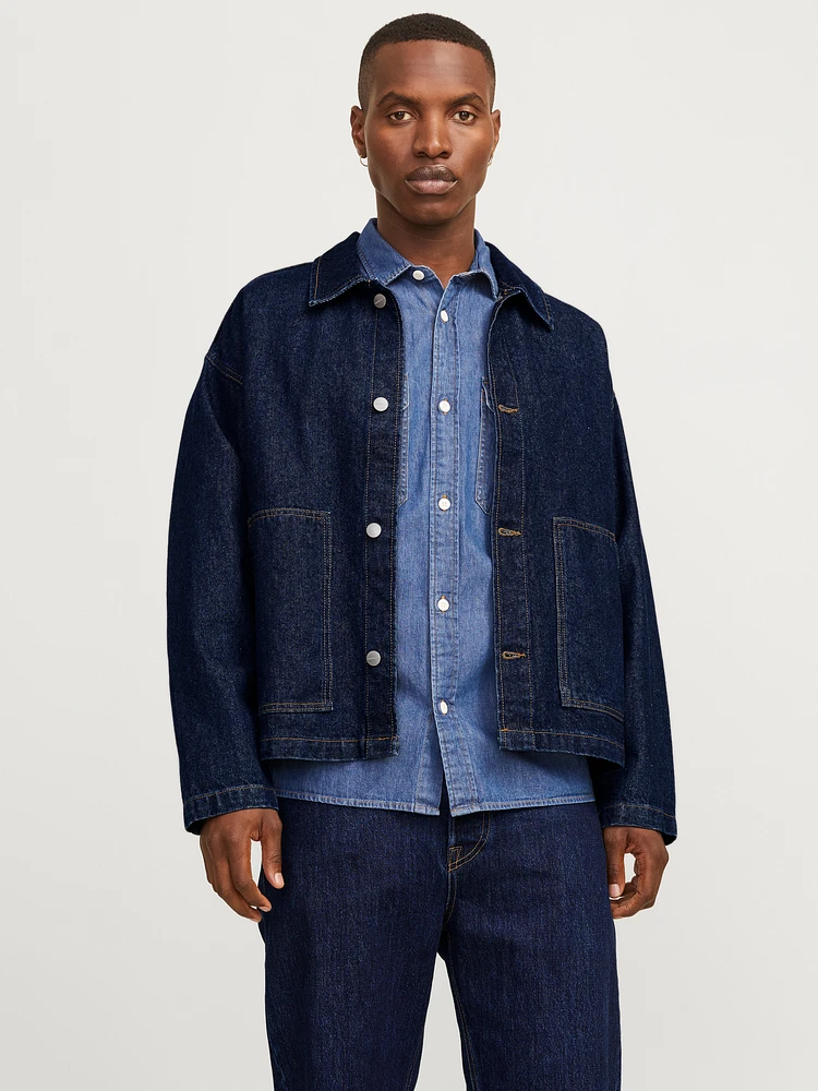 Veste en denim écourtée à coupe ample | Jack & Jones®