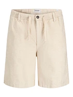 Short en mélange lin à coupe décontractée | Jack & Jones