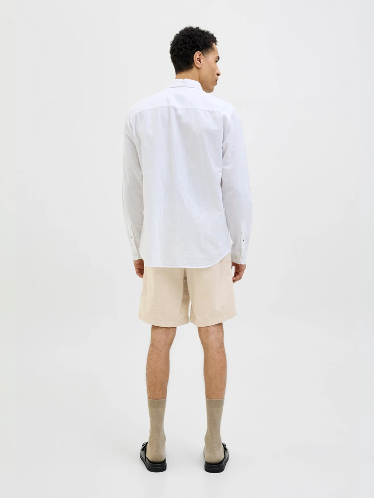 Short en mélange lin à coupe décontractée | Jack & Jones