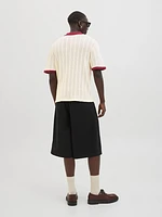 Relaxed Fit Polo Dropped shoulders Knitted Polo-Shirt | Jack & Jones