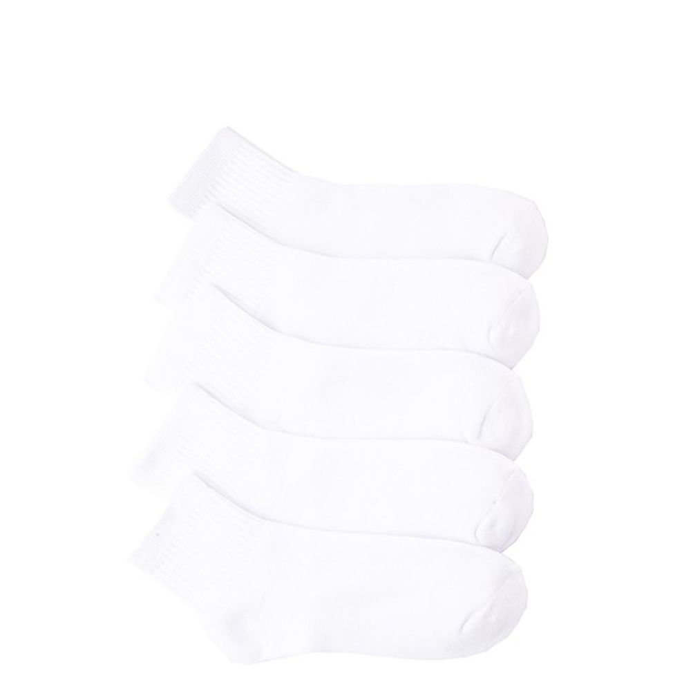 Womens Quarter Sock 5-pack - White