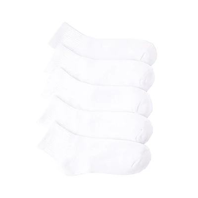 Womens Quarter Sock 5-pack - White