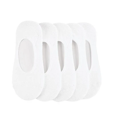 Womens No Show Sock 5-pack - White