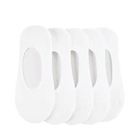 Womens No Show Sock 5-pack - White