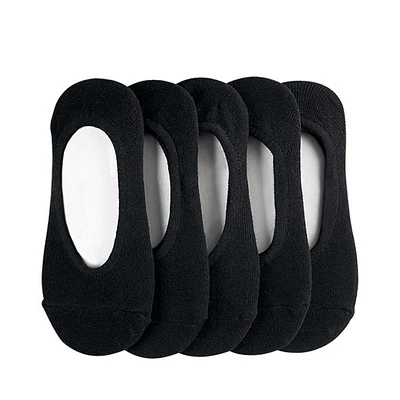 Womens No Show Sock 5 Pack - Black