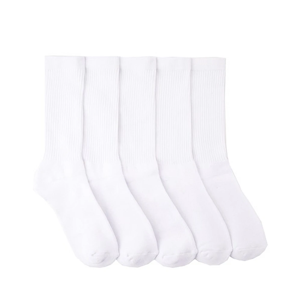 Mens Crew Socks 5 Pack - White