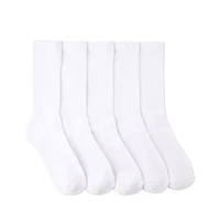 Mens Crew Socks 5 Pack - White