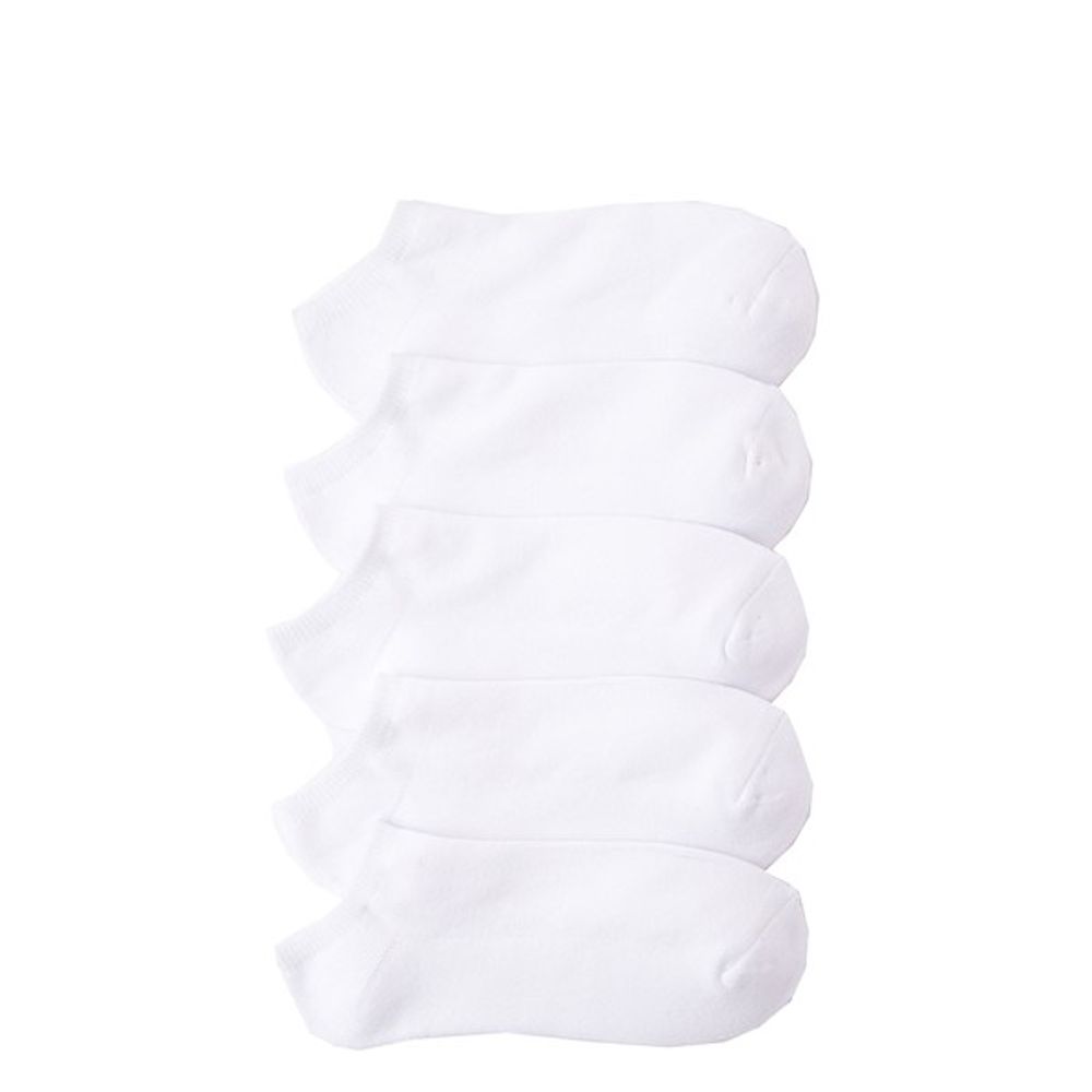 Womens Footies 5-pack - White