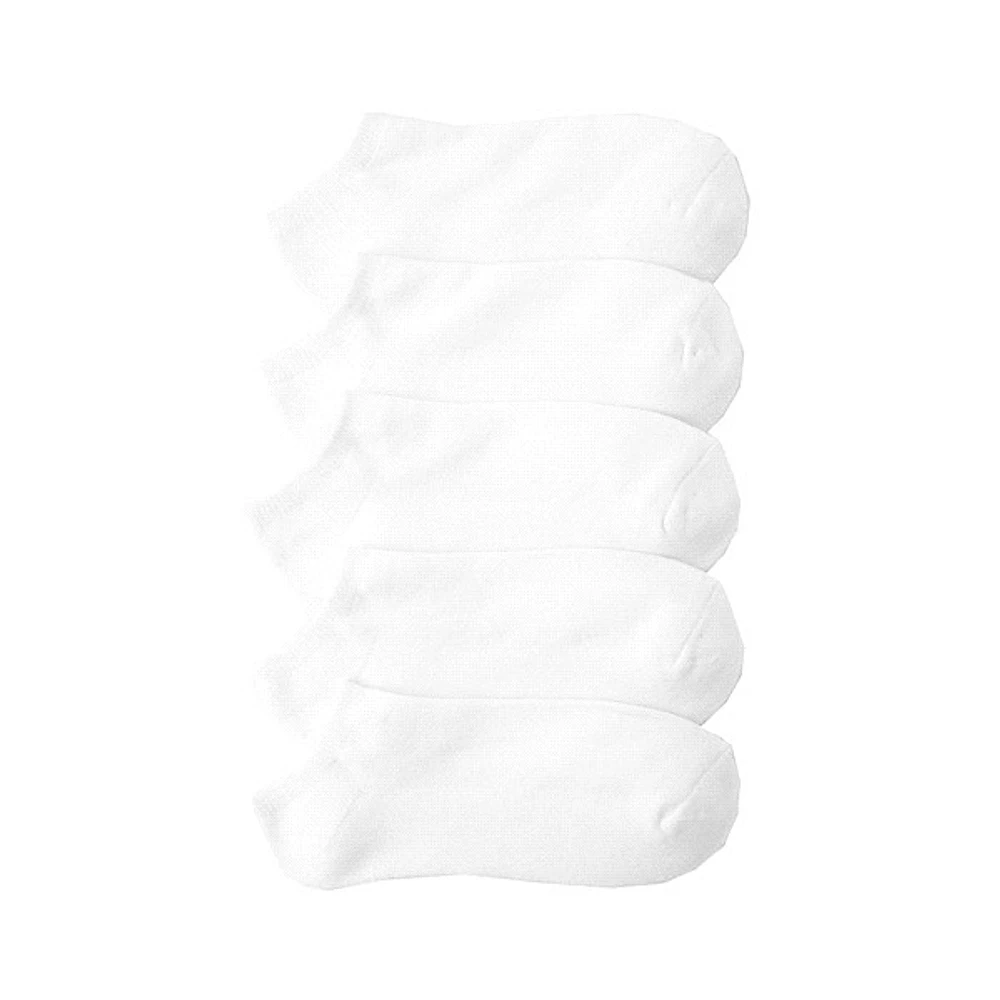 Womens Footies 5-pack - White