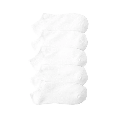 Womens Footies 5-pack - White