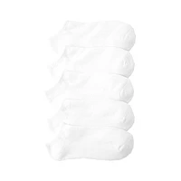 Womens Footies 5-pack - White
