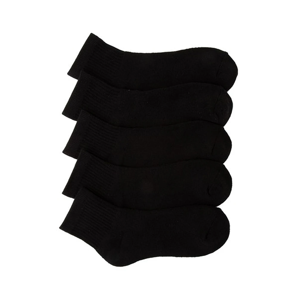 Womens Black Quarter Sock 5 Pack - Black