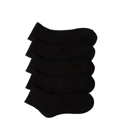 Womens Black Quarter Sock 5 Pack - Black