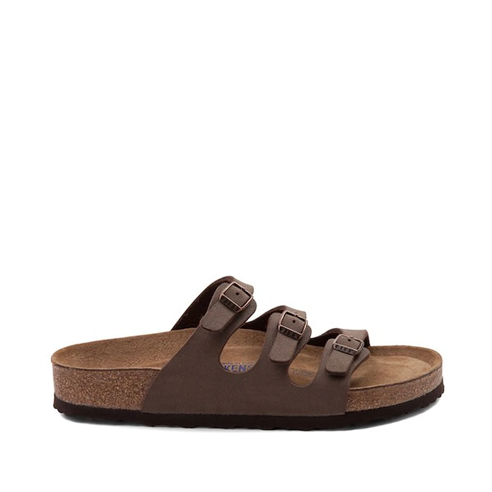 Womens Birkenstock Florida Soft Footbed Slide Sandal - Mocha