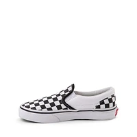 Chaussure de skate sans lacets à motif en damier Vans - Enfants / Junior Noire Blanche