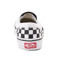 Chaussure de skate sans lacets à motif en damier Vans - Enfants / Junior Noire Blanche