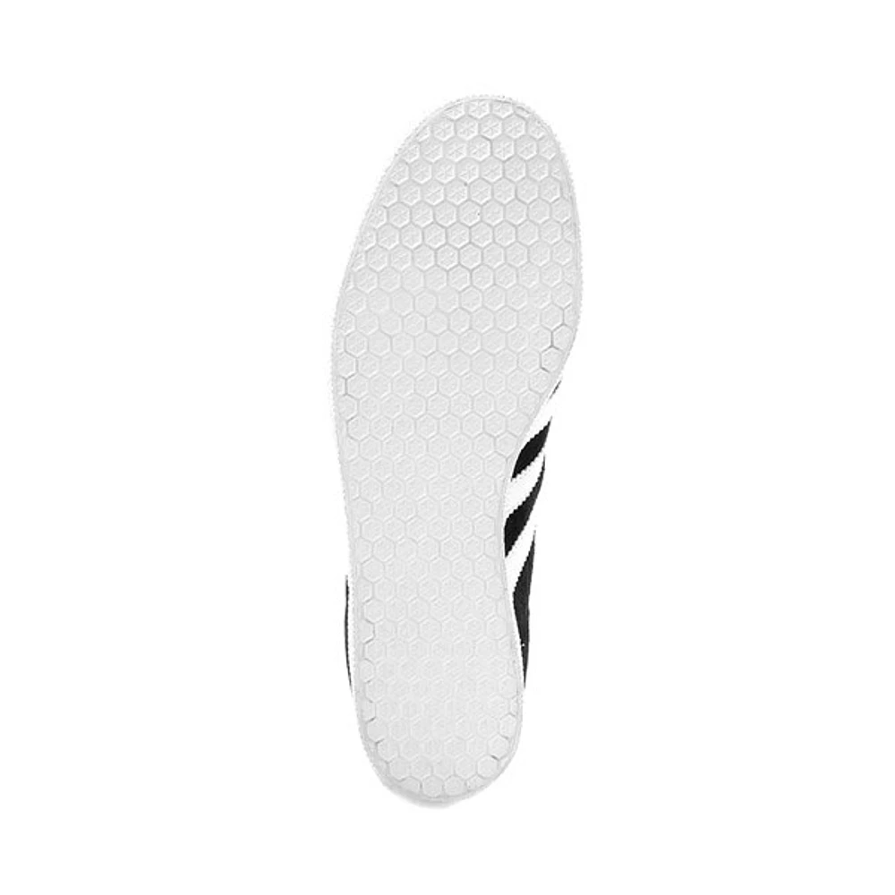 Chaussure athlétique adidas Gazelle pour hommes - Noire / Blanche