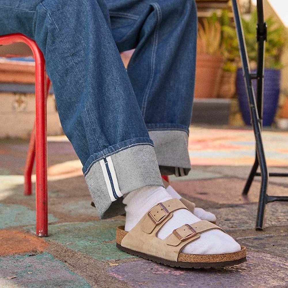 Sandale Birkenstock Arizona Soft Footbed pour hommes - Tabac