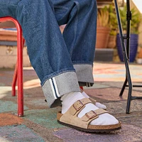 Sandale Birkenstock Arizona Soft Footbed pour hommes - Tabac