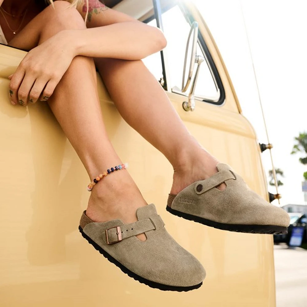 Sabot Birkenstock Boston Soft Footbed pour femmes - Taupe