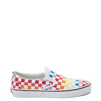Vans Slip On Rainbow Chex Skate Shoe - Multi