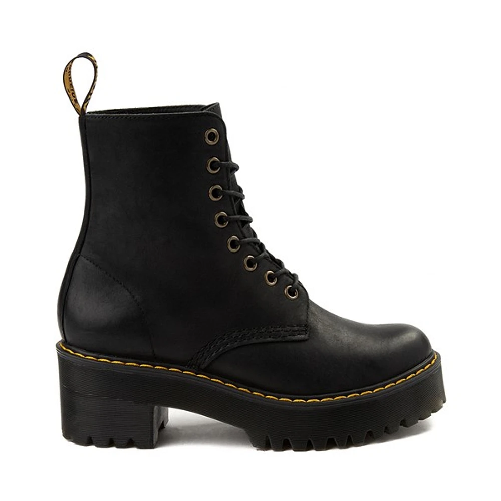 Botte Dr. Martens Shriver Hi à 8 œillets pour femmes - Noire