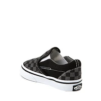 Chaussure de skate sans lacets à motif en damier Vans - Bébés / Tout-petits Noire Grise
