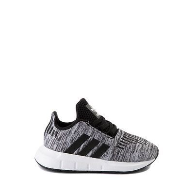 adidas Swift Run Athletic Shoe - Baby / Toddler Grey Black