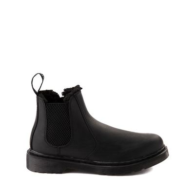 Dr. Martens 2976 Faux Fur-Lined Chelsea Boot - Big Kid Black