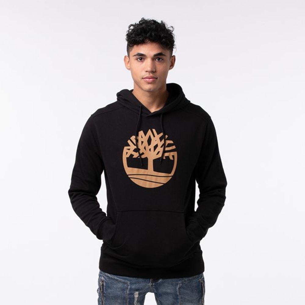 Mens Timberland Logo Hoodie - Black