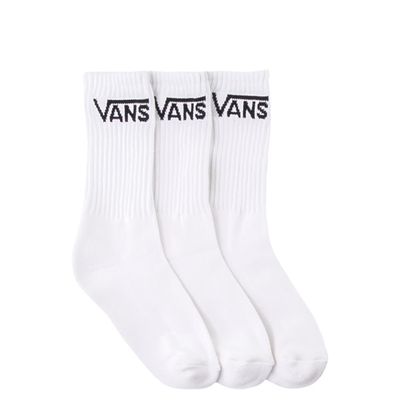 Mens Vans Logo Crew Socks 3 Pack - White