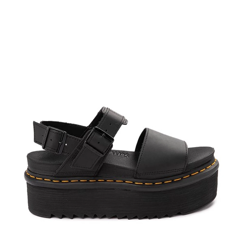 Womens Dr. Martens Voss Quad Platform Sandal - Black