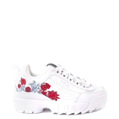 Womens Fila Disruptor 2 Floral Athletic Shoe - White