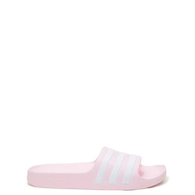 adidas Adilette Aqua Slide Sandal - Little Kid / Big Clear Pink