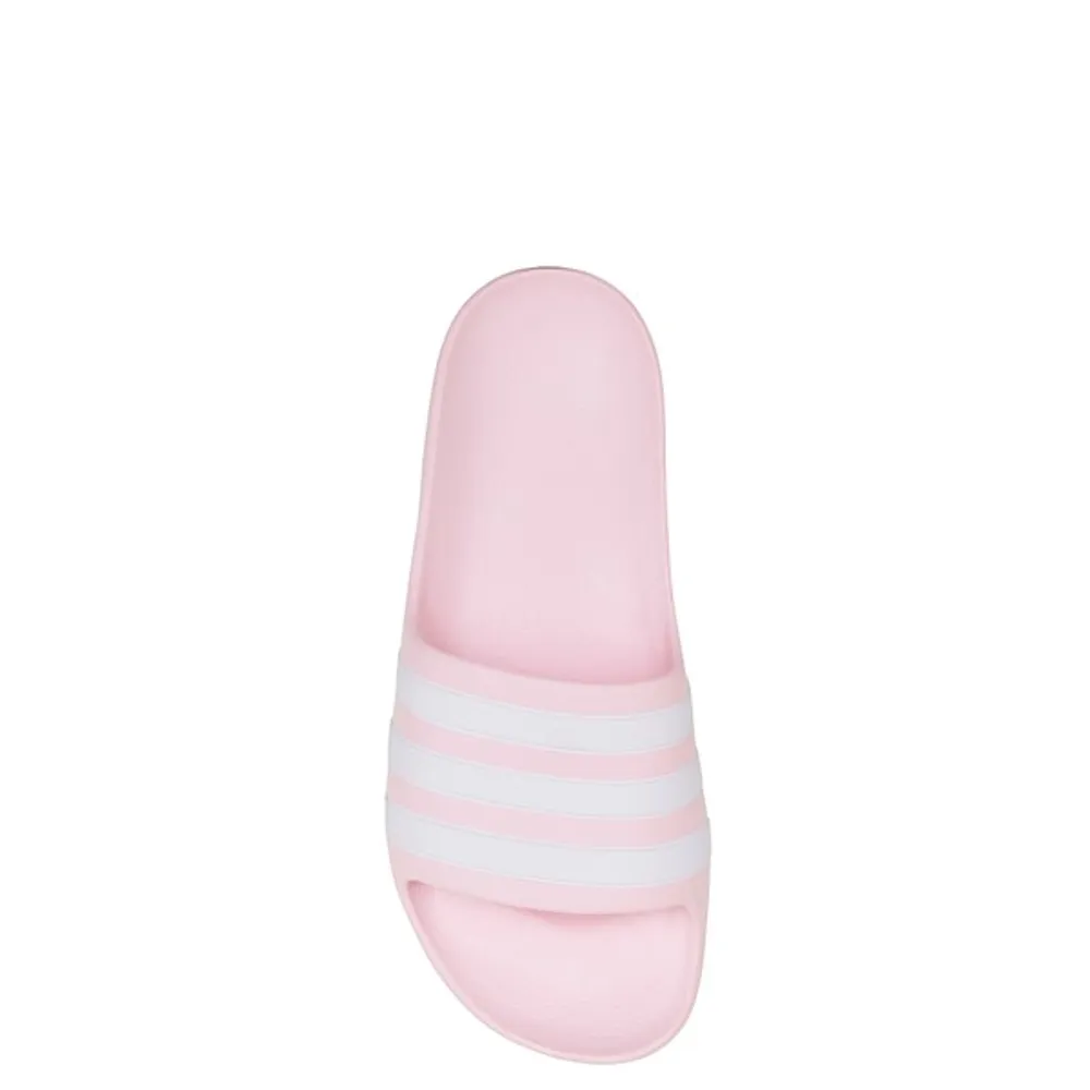 adidas Adilette Aqua Slide Sandal - Little Kid / Big Clear Pink