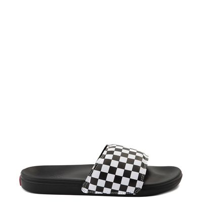 Vans La Costa Slide On Checkerboard Sandal - Black / White