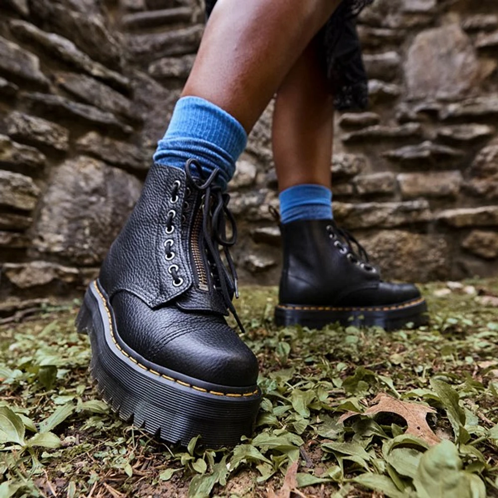 Botte à plateforme Dr. Martens Sinclair pour femmes - Noire