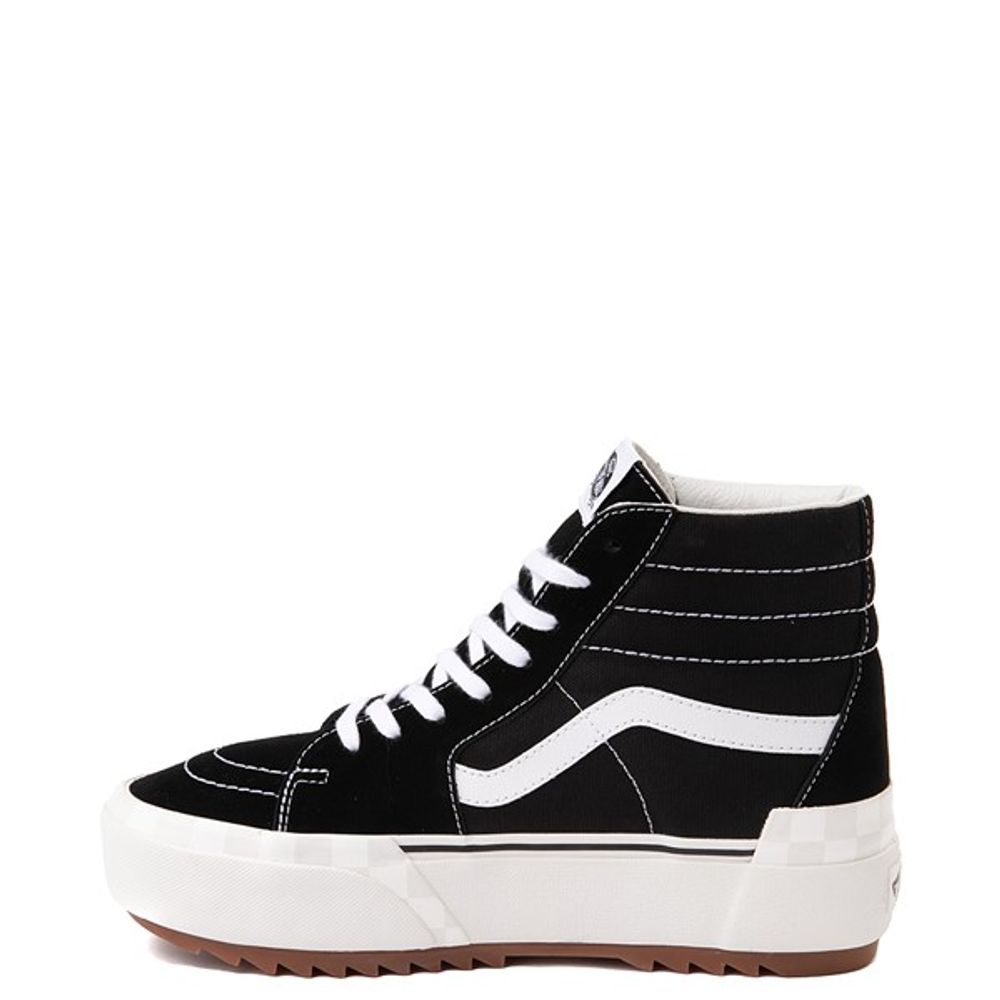 vans sk8 hi stacked black sneakers