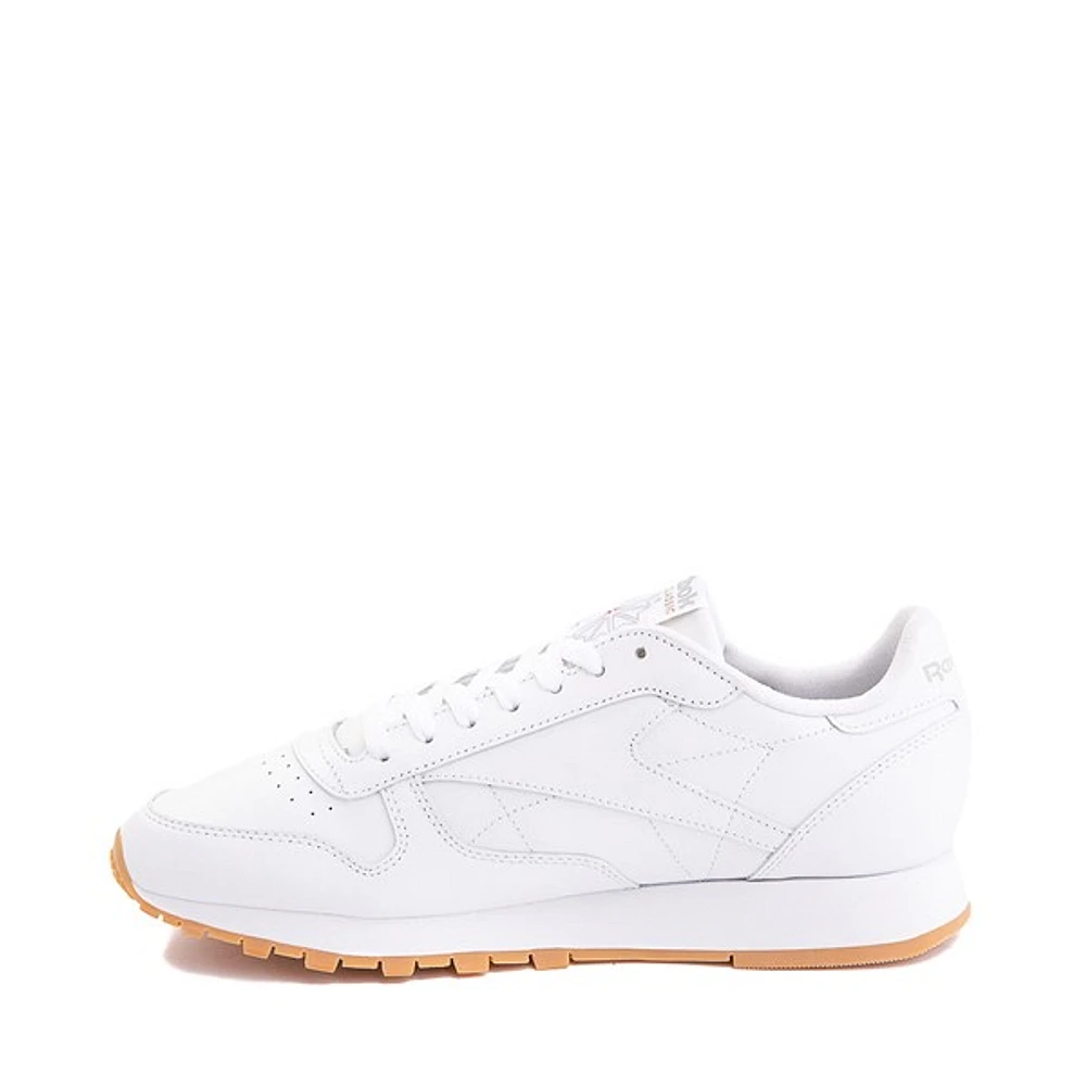 Chaussure athlétique Reebok Classic en cuir pour femmes - Blanche / Gomme