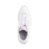 Chaussure athlétique Reebok Classic en cuir pour femmes - Blanche / Gomme