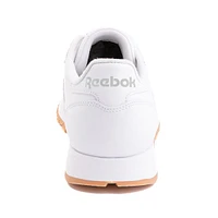 Chaussure athlétique Reebok Classic en cuir pour femmes - Blanche / Gomme