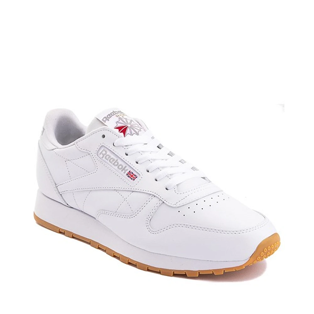 Chaussure athlétique Reebok Classic en cuir pour femmes - Blanche / Gomme