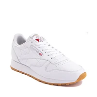 Chaussure athlétique Reebok Classic en cuir pour femmes - Blanche / Gomme