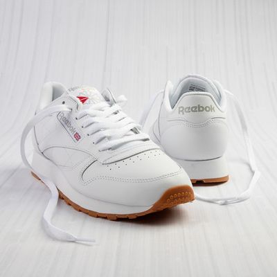 Womens Reebok Classic Leather Athletic Shoe - White / Gum