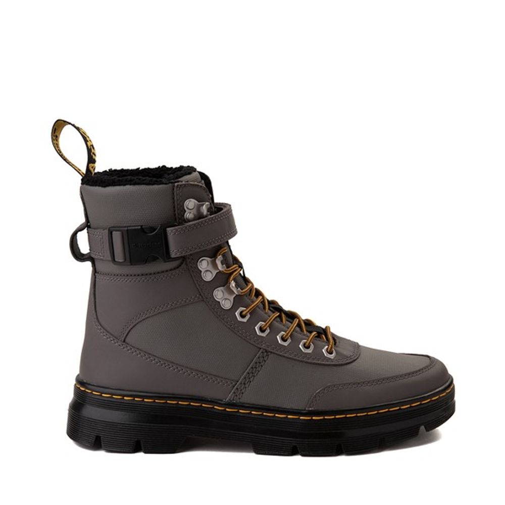 Dr. Martens Combs Tech Faux Fur-Lined Boot - Gunmetal