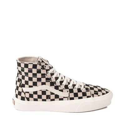 Vans Sk8-Hi Tapered Checkerboard Skate Shoe - Black / White