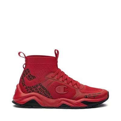 Mens Champion 9318 Fused Hi Athletic Shoe - Scarlet / Black