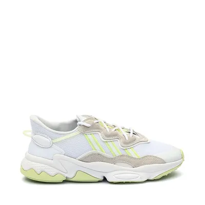 Womens adidas Ozweego Athletic Shoe - Cloud White / Almost Lime Pulse